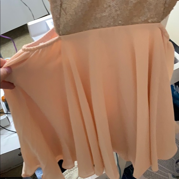 Pink and gold sequence LULUS dress Small - Picture 2 of 5
